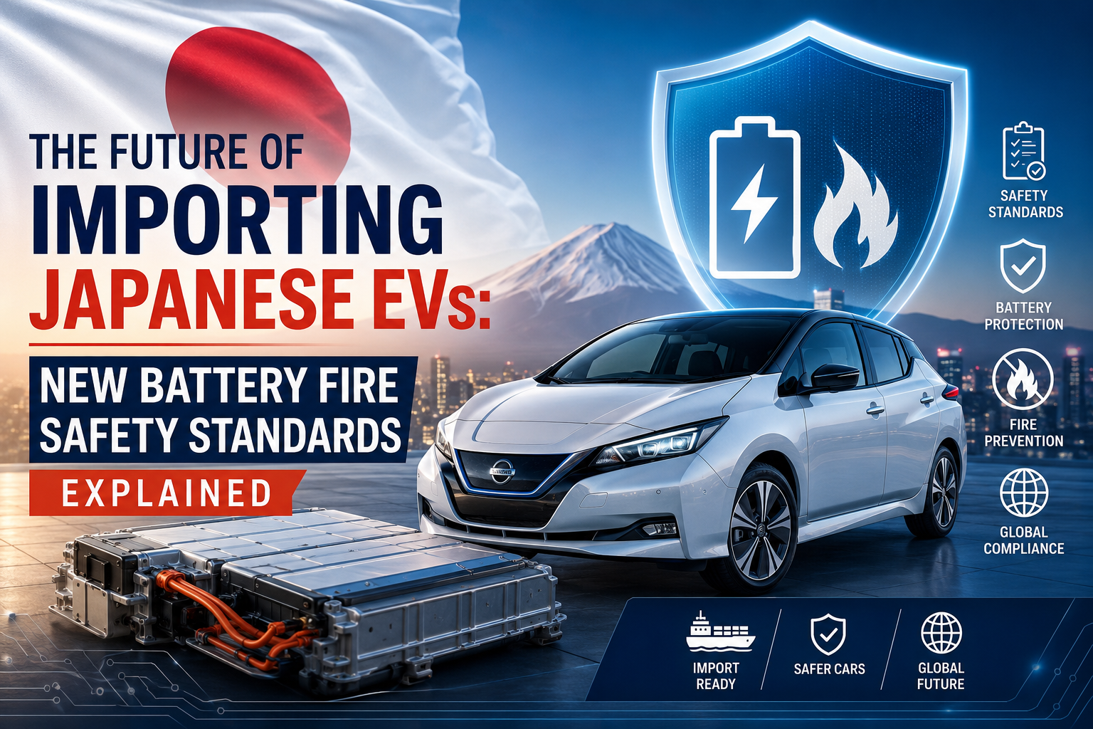 The Future of Importing Japanese EVs: New Battery Fire Safety Standards Explained