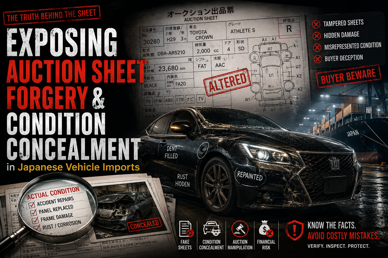 Exposing Auction Sheet Forgery &amp; Condition Concealment in Japanese Vehicle Imports
